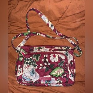 Vera Bradley Burgundy Floral Crossbody Bag